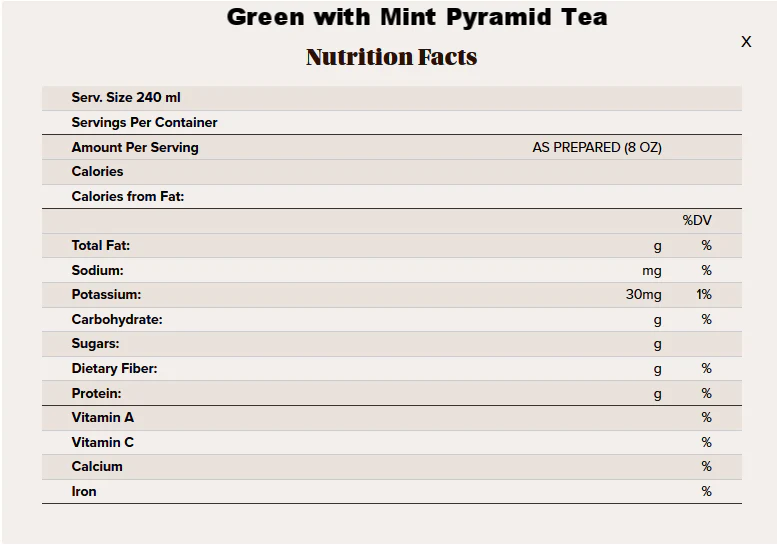 Green Tea with Mint Pyramid - Image 9