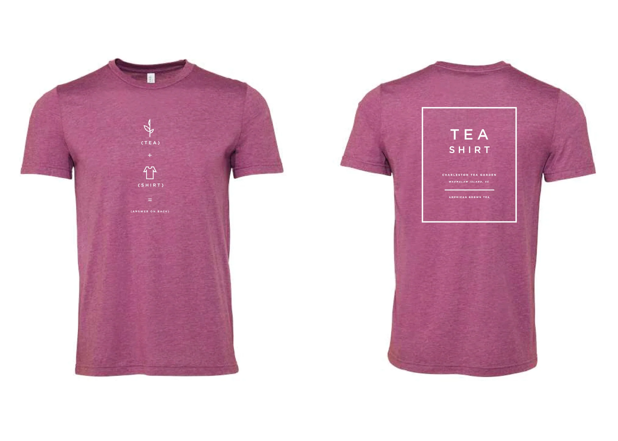 Tea Shirt Heather Magenta - Image 3
