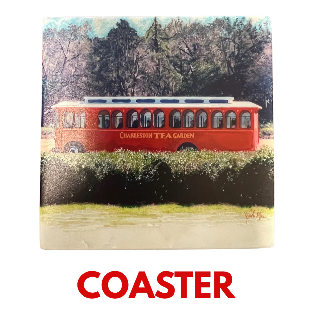 Trolley Fields Marble Coasters